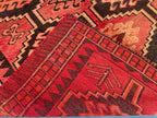Antique Burn Orange 4.7x7.1 ft Handmade Wool Rug, Rustic Home Decor, Bedroom Carpet