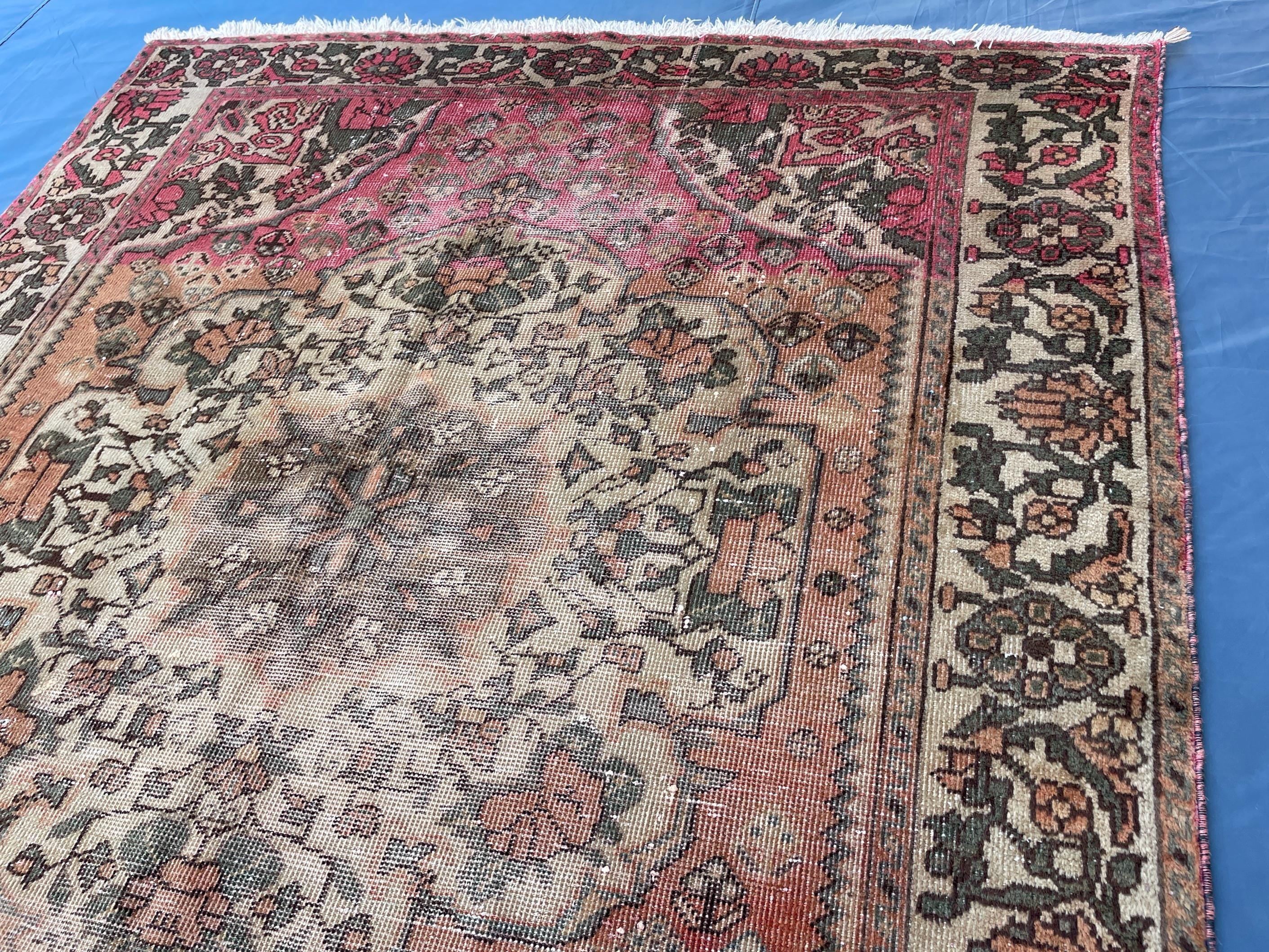 1930s Antique 5x9'6 ft Handmade Afghan Collectible Rug, Turkmen Wool Area Rug