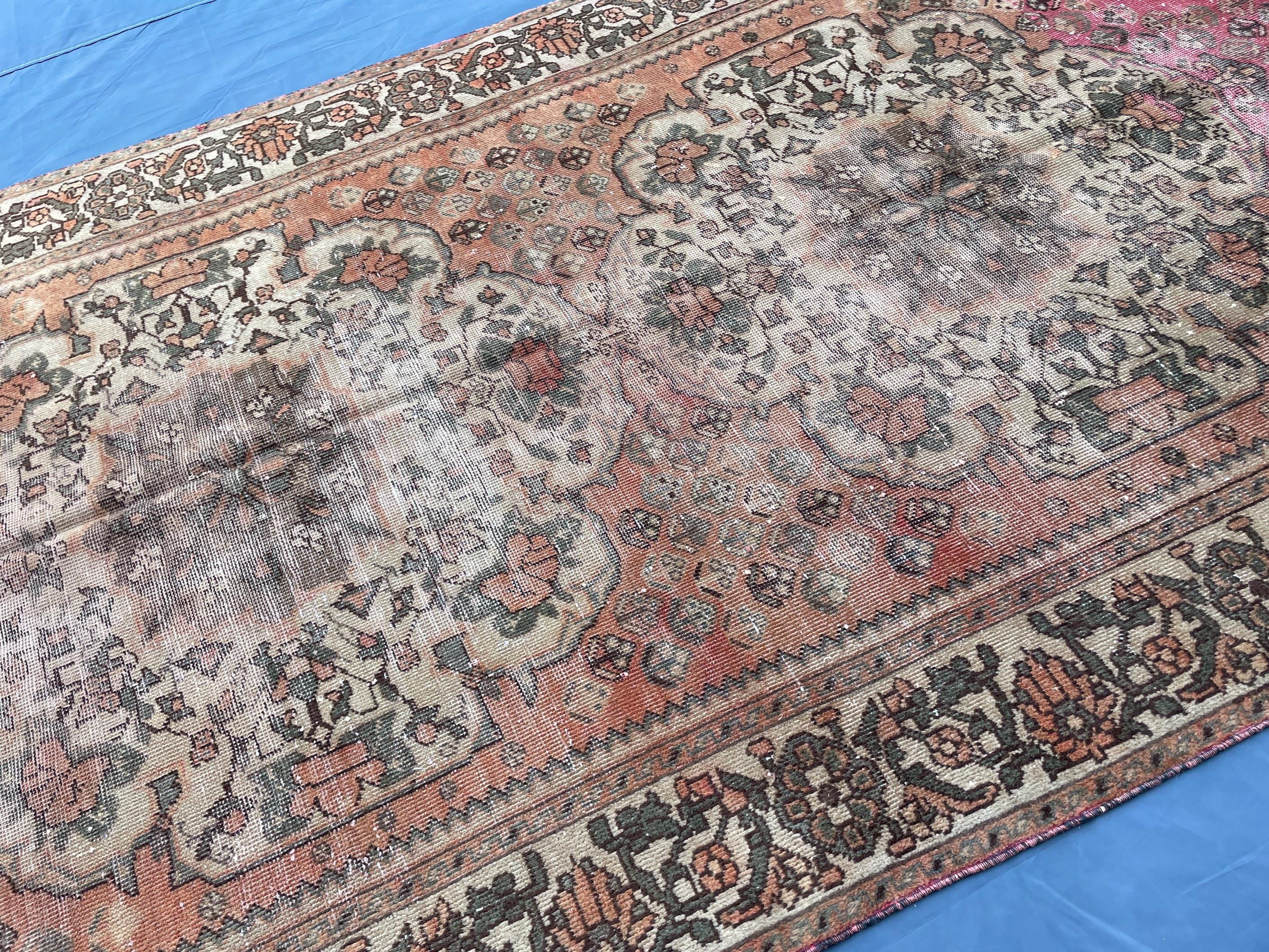1930s Antique 5x9'6 ft Handmade Afghan Collectible Rug, Turkmen Wool Area Rug