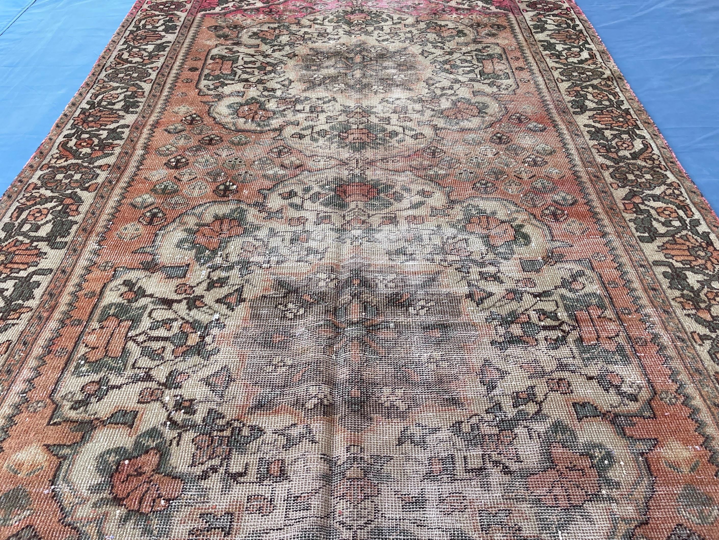 1930s Antique 5x9'6 ft Handmade Afghan Collectible Rug, Turkmen Wool Area Rug