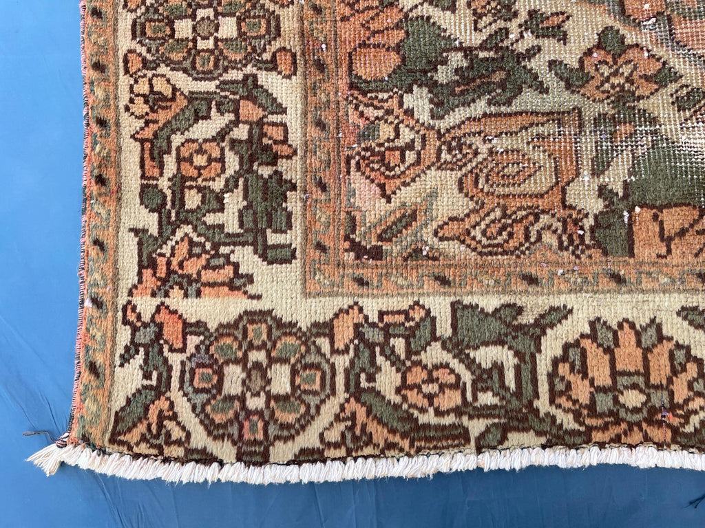 1930s Antique 5x9'6 ft Handmade Afghan Collectible Rug, Turkmen Wool Area Rug