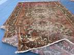 1930s Antique 5x9'6 ft Handmade Afghan Collectible Rug, Turkmen Wool Area Rug