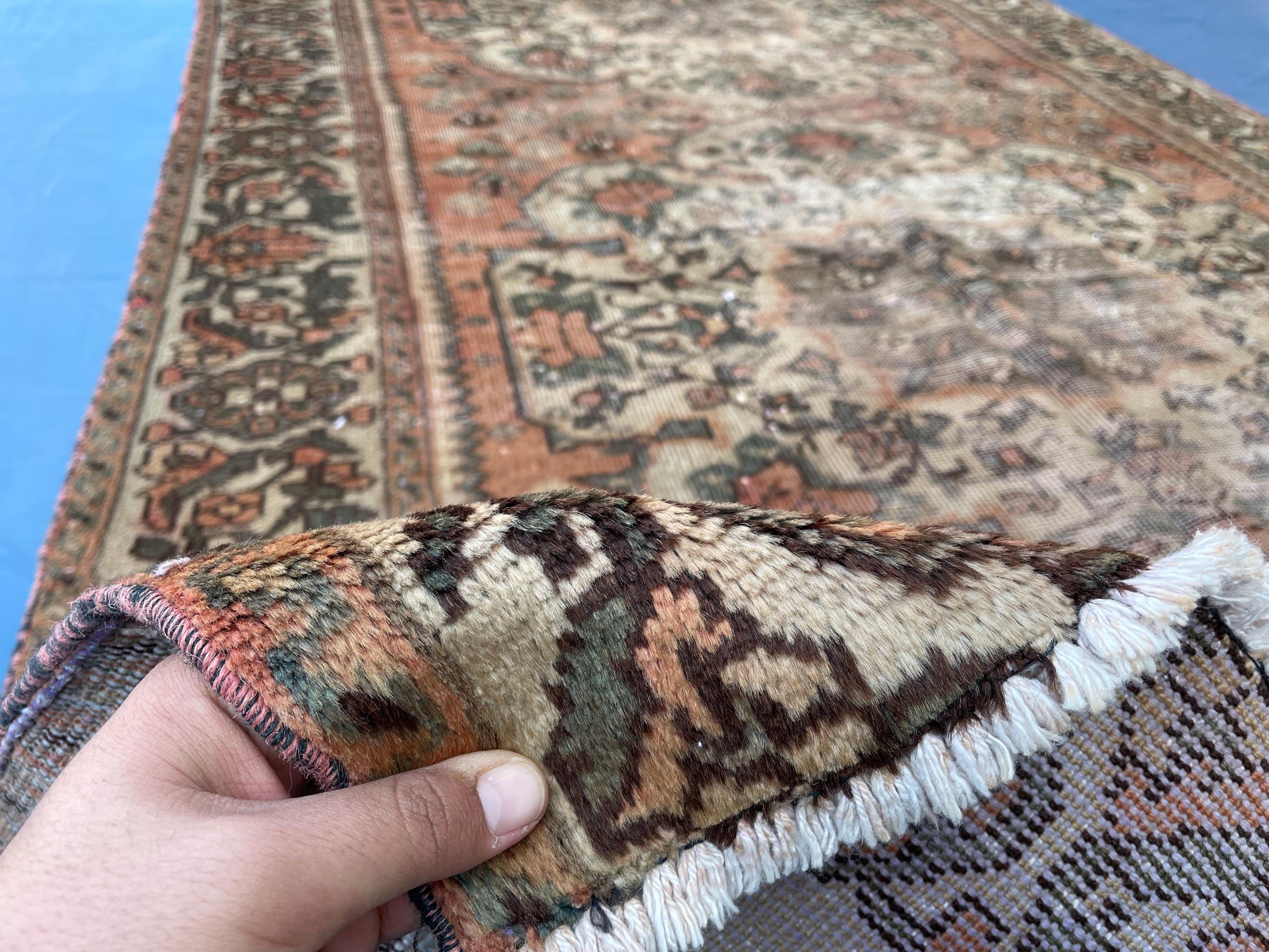 1930s Antique 5x9'6 ft Handmade Afghan Collectible Rug, Turkmen Wool Area Rug