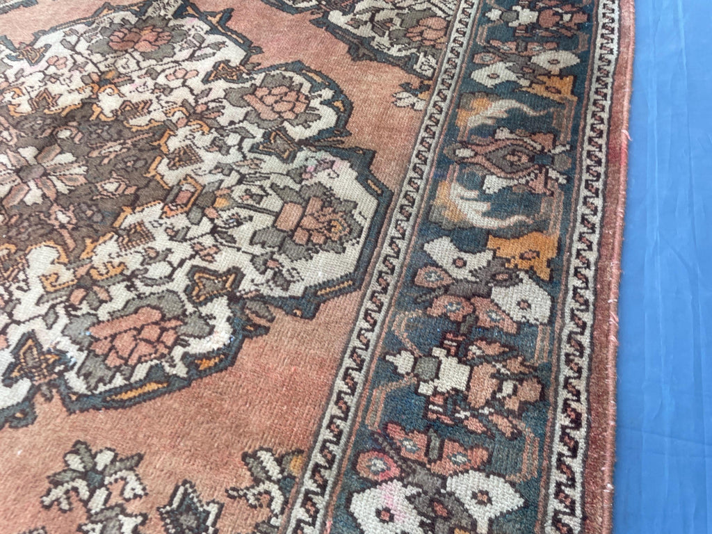 5x10 ft Vintage Afghan Handmade Wool Hallway Rug, Antique Living Room Carpet