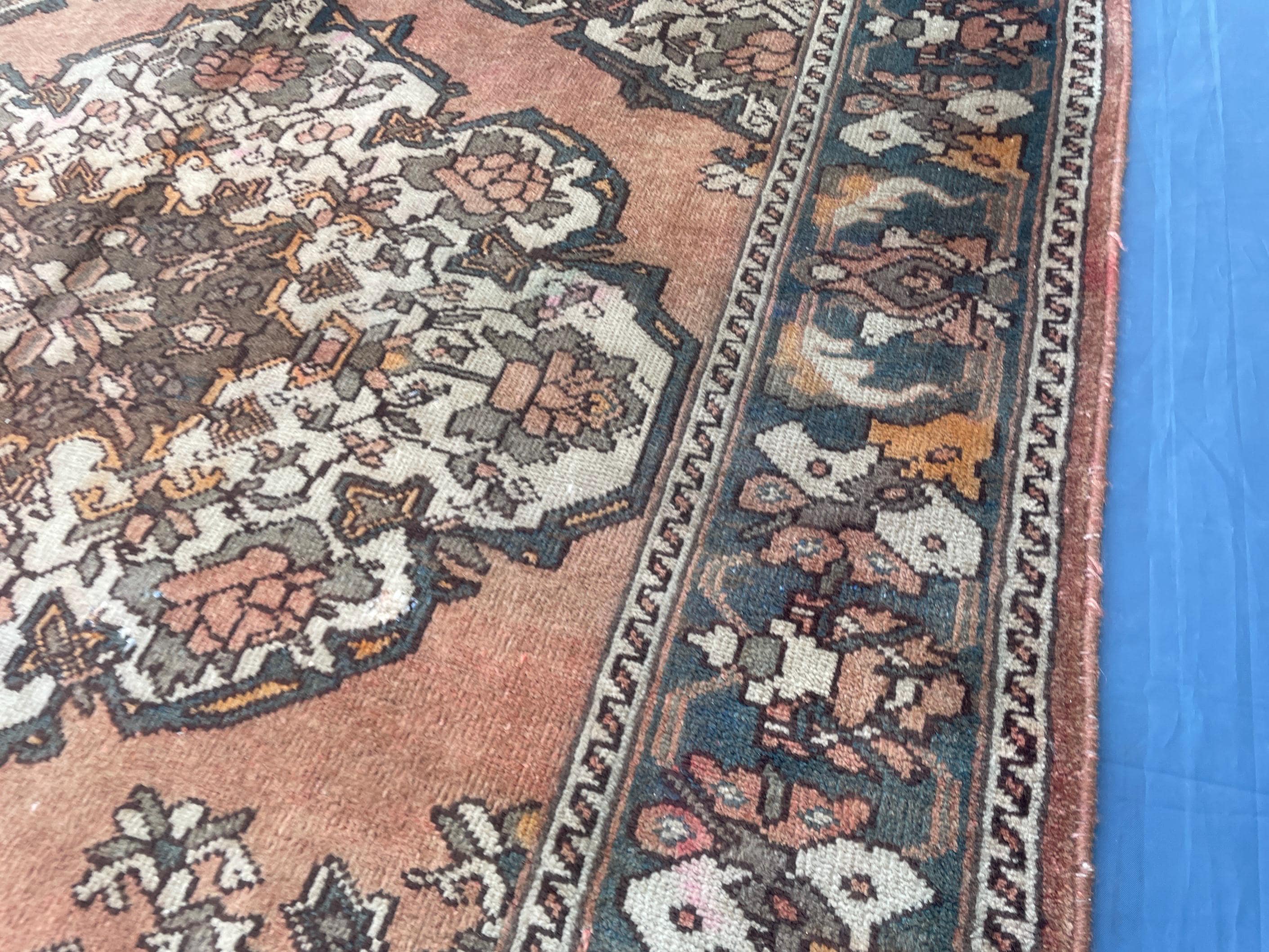5x10 ft Vintage Afghan Handmade Wool Hallway Rug, Antique Living Room Carpet