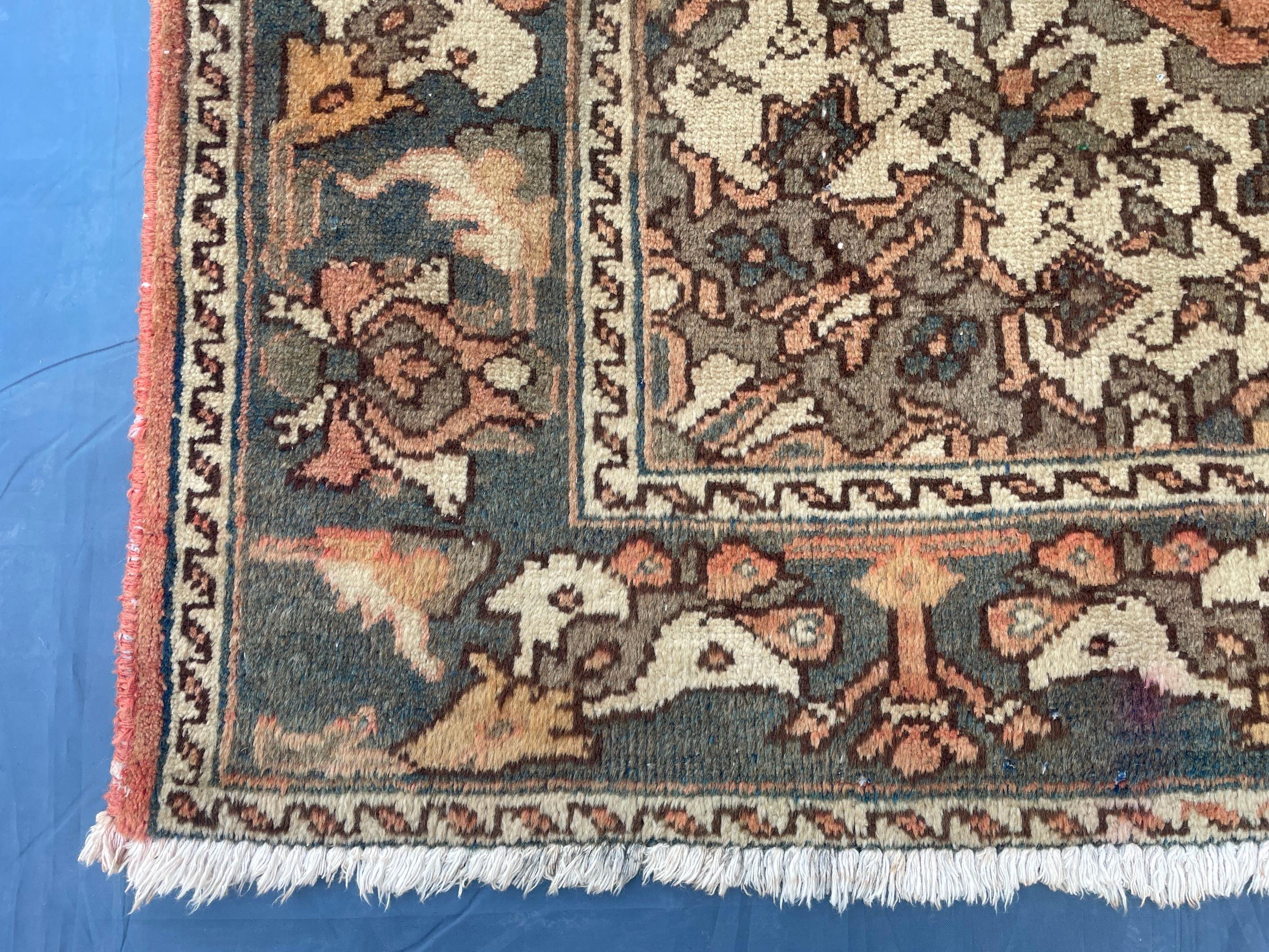 5x10 ft Vintage Afghan Handmade Wool Hallway Rug, Antique Living Room Carpet