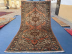 5x10 ft Vintage Afghan Handmade Wool Hallway Rug, Antique Living Room Carpet