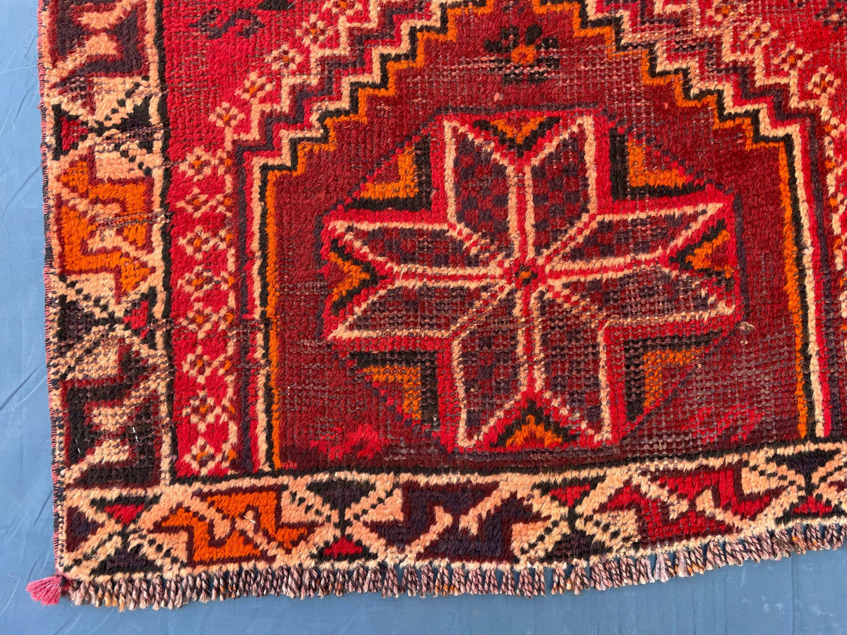 4.5x7 Ft Vintage Living Room Rug, Afghan Handwoven Tribal Wool Carpet Antique Decor