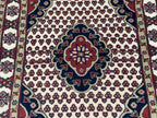 4x6 Medallion Design Handmade Afghan Vintage Wool Area Rug, Carpet for Bedroom