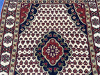 4x6 Medallion Design Handmade Afghan Vintage Wool Area Rug, Carpet for Bedroom