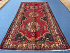5x9 Vintage Large Living Room Rug, Handmade Afghan Tribal Wool Area Carpet