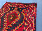 Vintage Tribal Wool Area Rug for Farmhouse or Living Room, Turkmen Traditional Carpet 4x9