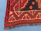 Vintage Tribal Wool Area Rug for Farmhouse or Living Room, Turkmen Traditional Carpet 4x9
