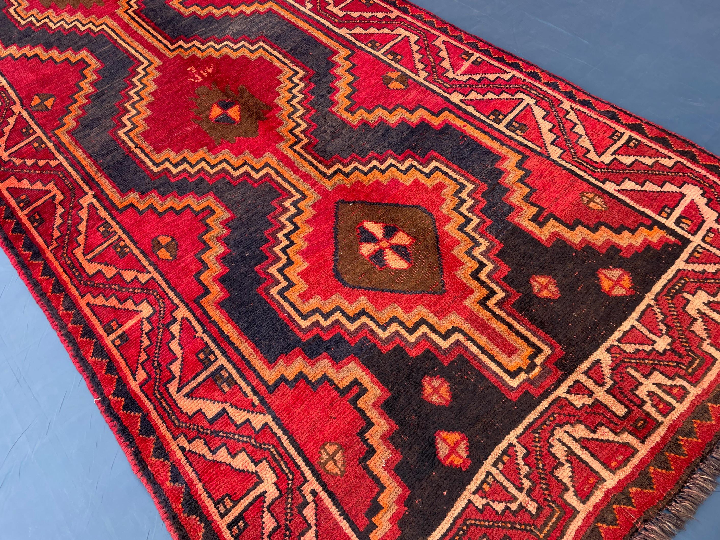 Vintage Tribal Wool Area Rug for Farmhouse or Living Room, Turkmen Traditional Carpet 4x9