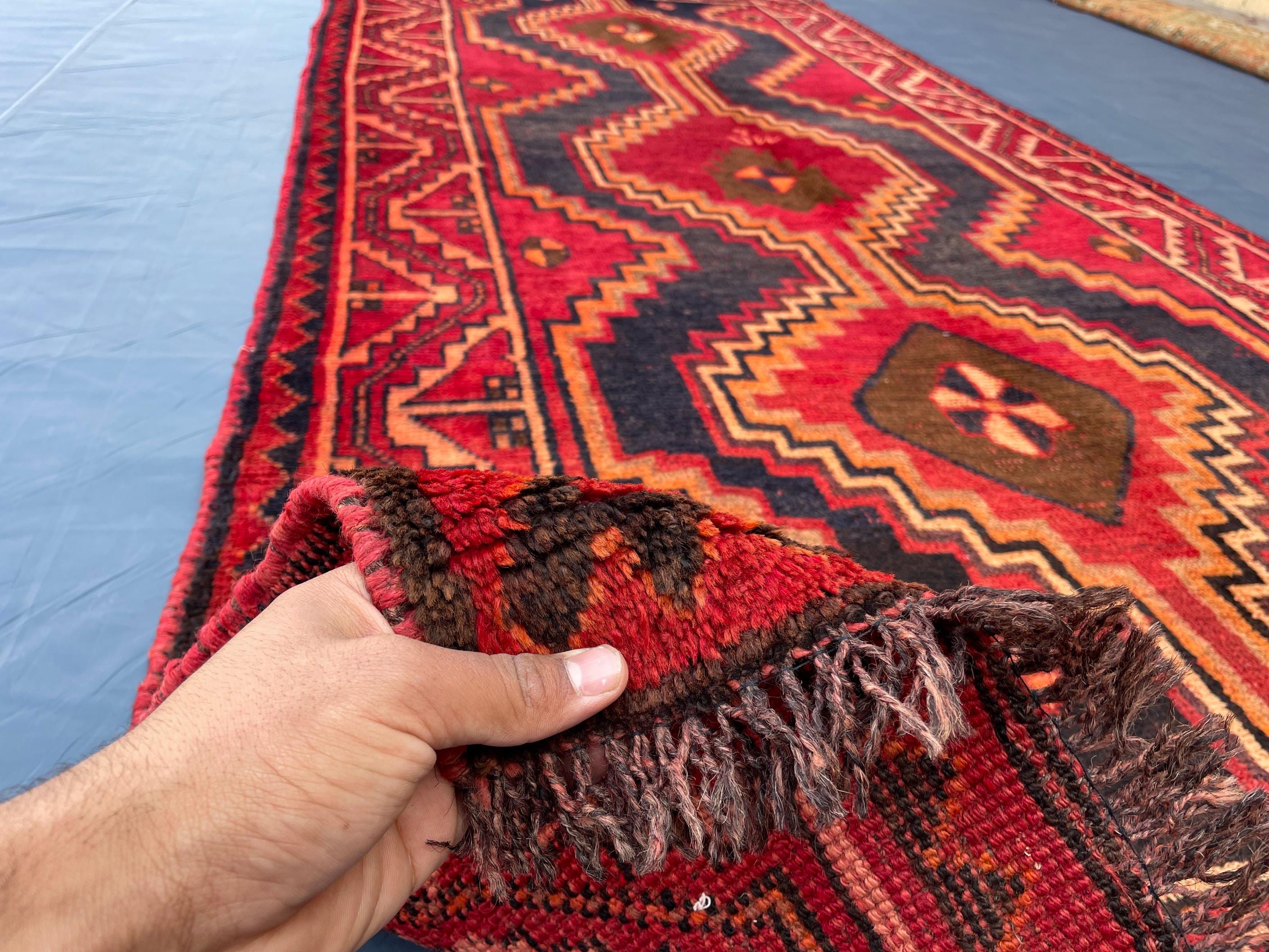 Vintage Tribal Wool Area Rug for Farmhouse or Living Room, Turkmen Traditional Carpet 4x9