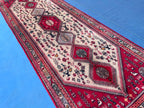 Antique 3.1x9.5 ft Handwoven Hallway Runner Rug, Boho Home Decor