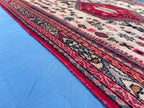 Antique 3.1x9.5 ft Handwoven Hallway Runner Rug, Boho Home Decor