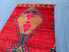 Hallway 2.3x6.6 ft Vintage Handmade Wool Area Rug, Rug for Kitchen