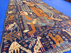 Decorative Tribal Area Rug with Romeo juliet Figure Motif – 3'6" x 6'5 ft - Boho Home Decor