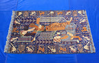 Decorative Tribal Area Rug with Romeo juliet Figure Motif – 3'6" x 6'5 ft - Boho Home Decor