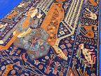 Decorative Tribal Area Rug with Romeo juliet Figure Motif – 3'6" x 6'5 ft - Boho Home Decor