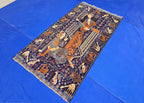 Decorative Tribal Area Rug with Romeo juliet Figure Motif – 3'6" x 6'5 ft - Boho Home Decor