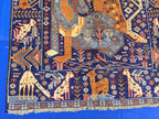 Decorative Tribal Area Rug with Romeo juliet Figure Motif – 3'6" x 6'5 ft - Boho Home Decor