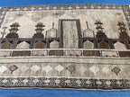 3x5 ft Vintage Baluchi Pictorial Wool Handmade Accent Rug