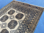 Antique 4x7 ft Handwoven Afghan Collectible Rug