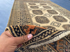 Antique 4x7 ft Handwoven Afghan Collectible Rug