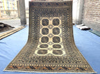 Antique 4x7 ft Handwoven Afghan Collectible Rug