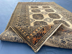 Antique 4x7 ft Handwoven Afghan Collectible Rug