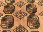 Beige & Brown Afghan Baluchi Rug 5x6 Ft, Handmade Wool Tribal Area Rug, Vintage Geometric Carpet, Oriental Boho Home Decor