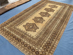 Afghan Baluchi Rug 5x9 Ft, Handmade Wool Tribal Area Rug, Vintage Oriental Carpet, Geometric Boho Hallway Runner