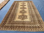 Afghan Baluchi Rug 5x9 Ft, Handmade Wool Tribal Area Rug, Vintage Oriental Carpet, Geometric Boho Hallway Runner