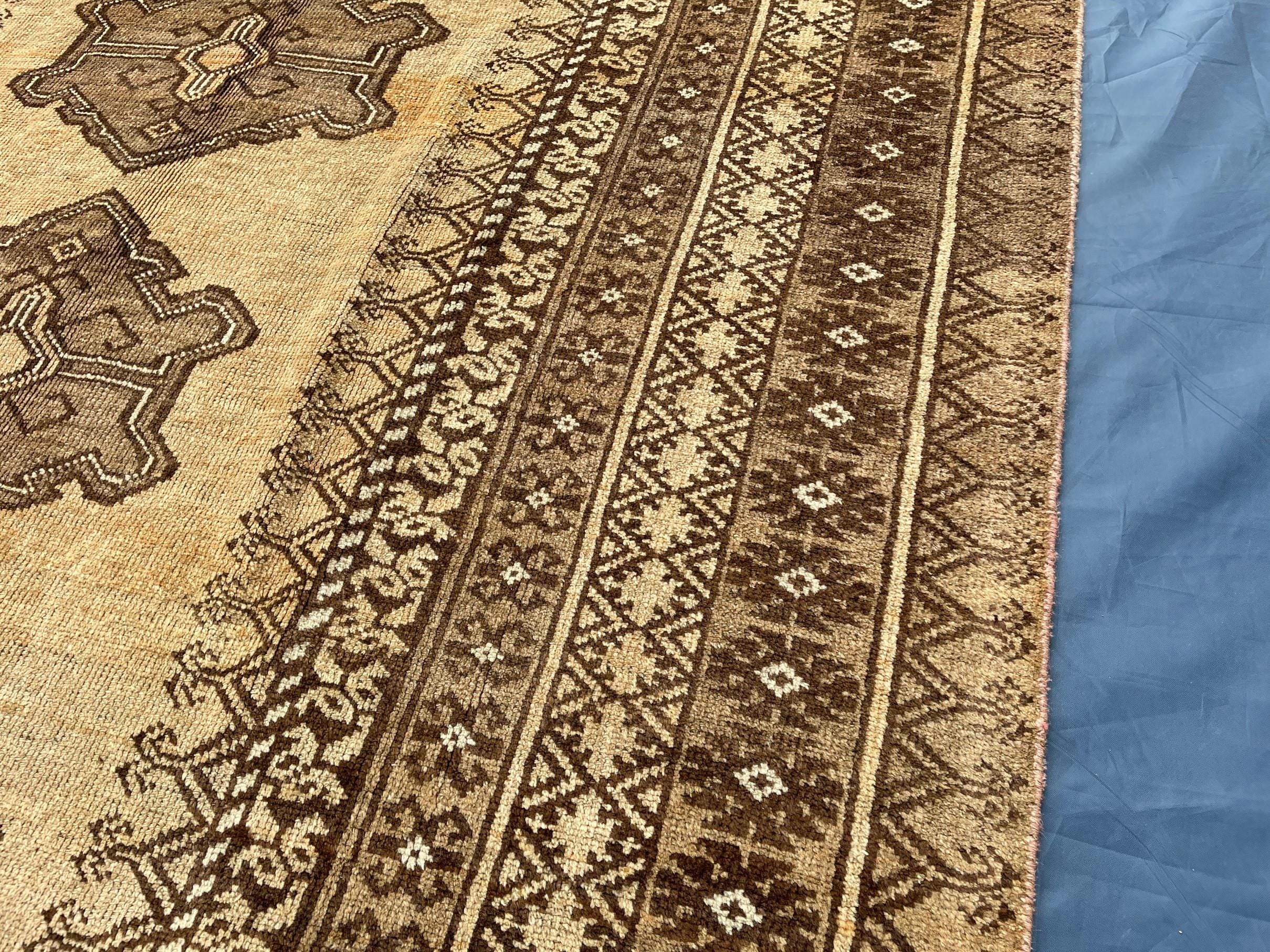 Afghan Baluchi Rug 5x9 Ft, Handmade Wool Tribal Area Rug, Vintage Oriental Carpet, Geometric Boho Hallway Runner