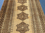 Afghan Baluchi Rug 5x9 Ft, Handmade Wool Tribal Area Rug, Vintage Oriental Carpet, Geometric Boho Hallway Runner