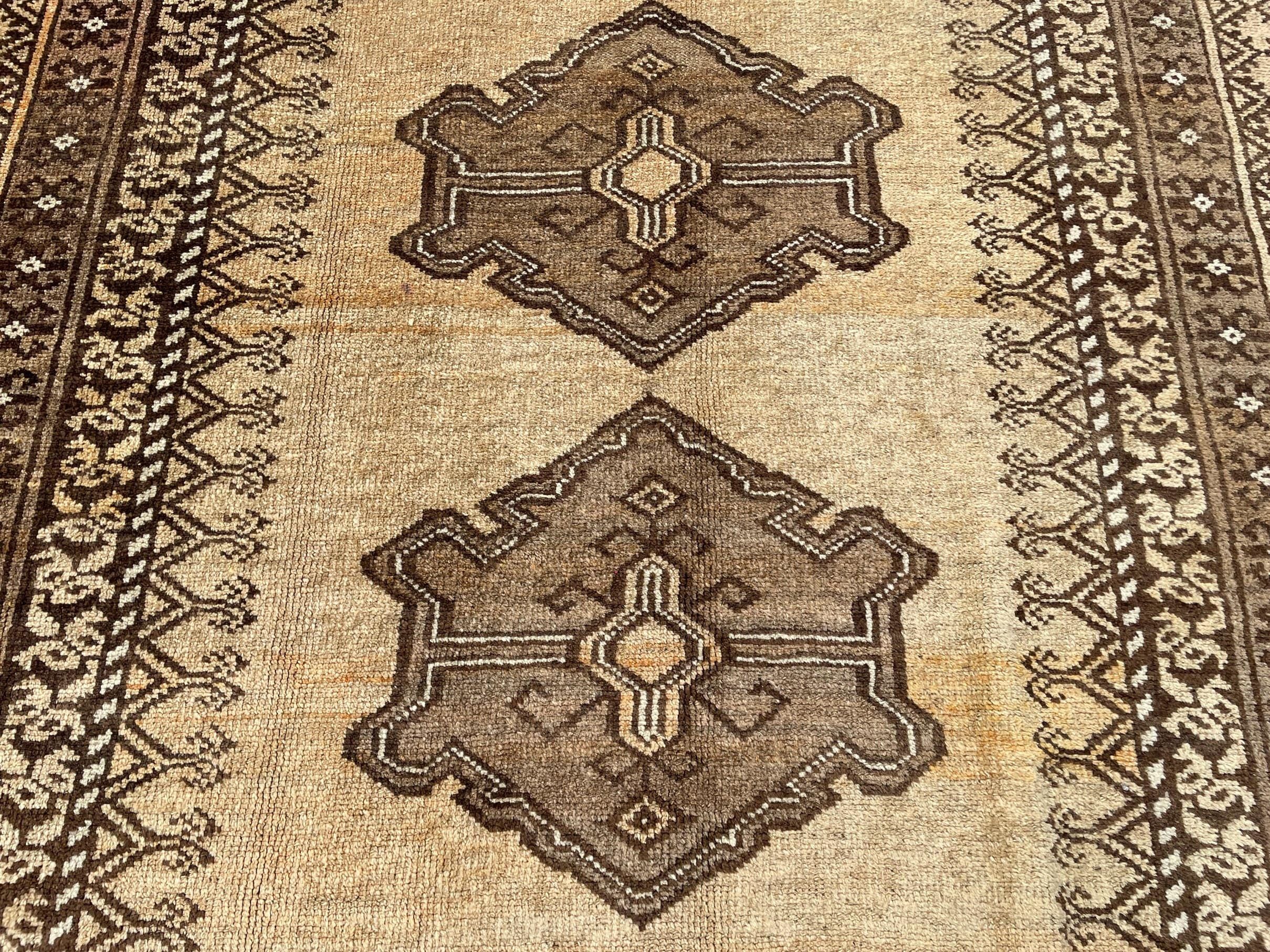 Afghan Baluchi Rug 5x9 Ft, Handmade Wool Tribal Area Rug, Vintage Oriental Carpet, Geometric Boho Hallway Runner