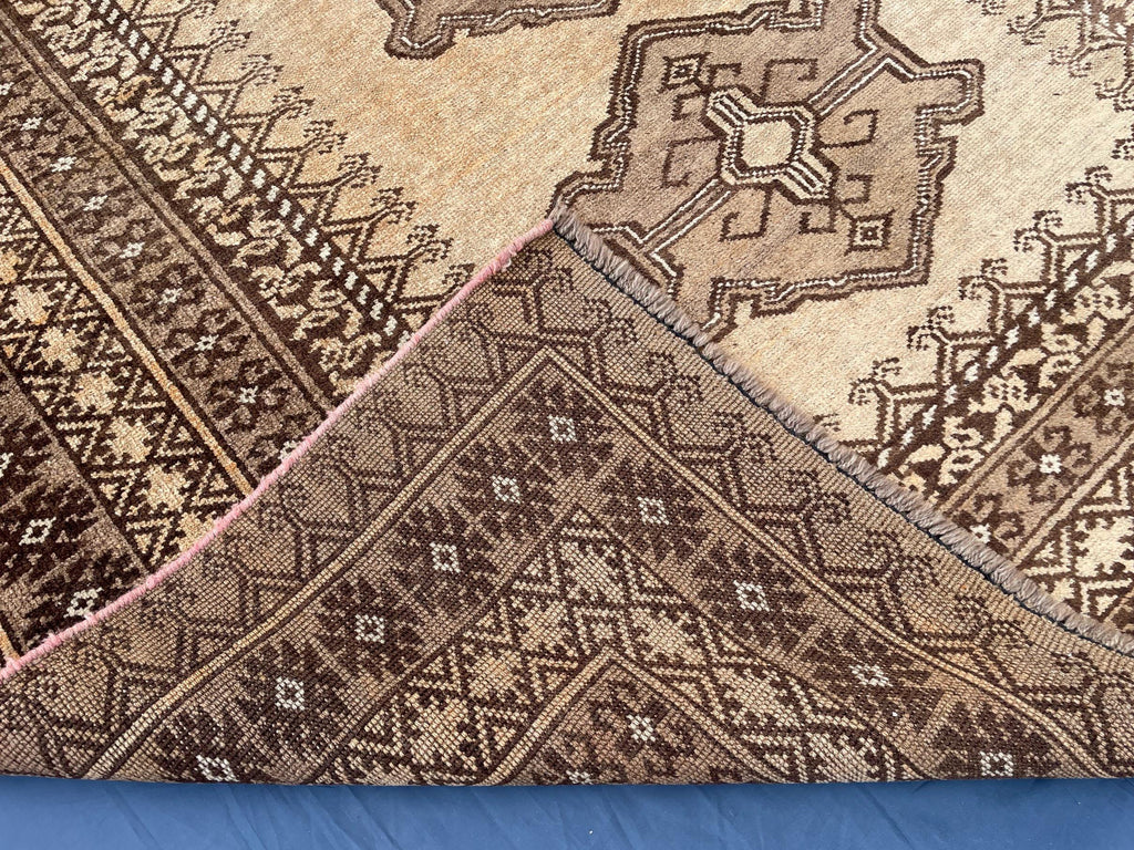 Afghan Baluchi Rug 5x9 Ft, Handmade Wool Tribal Area Rug, Vintage Oriental Carpet, Geometric Boho Hallway Runner