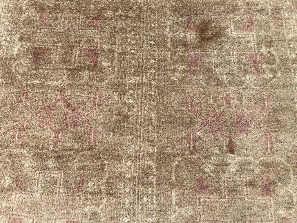 Vintage Baluchi Maldari Wool Runner Rug (12.11x3.9 ft) – Hand Knotted Afghan Carpet