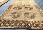 Vintage Afghan Hand-Knotted Wool Rug (8.5 x 4.10 ft) – Turkmen Pattern