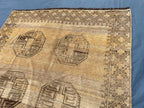 Vintage Afghan Hand-Knotted Wool Rug (8.5 x 4.10 ft) – Turkmen Pattern
