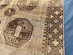 Vintage Afghan Hand-Knotted Wool Rug (8.5 x 4.10 ft) – Turkmen Pattern