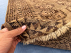 Antique Handwoven Filpie Geometric Tribal Rug - Bedroom Decor - 5.11 x 4.4 ft