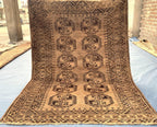 Antique Handwoven Filpie Geometric Tribal Rug - Bedroom Decor - 5.11 x 4.4 ft