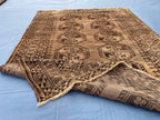 Antique Handwoven Filpie Geometric Tribal Rug - Bedroom Decor - 5.11 x 4.4 ft