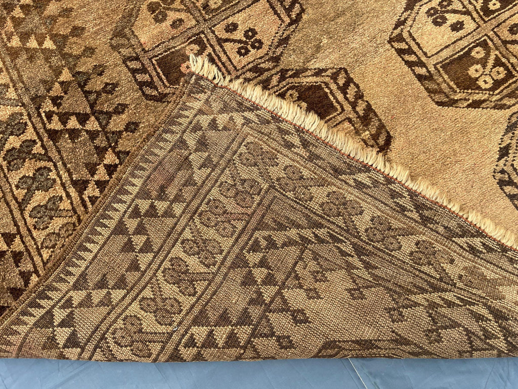 Antique Handwoven Filpie Geometric Tribal Rug - Bedroom Decor - 5.11 x 4.4 ft