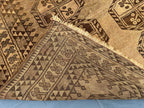 Antique Handwoven Filpie Geometric Tribal Rug - Bedroom Decor - 5.11 x 4.4 ft