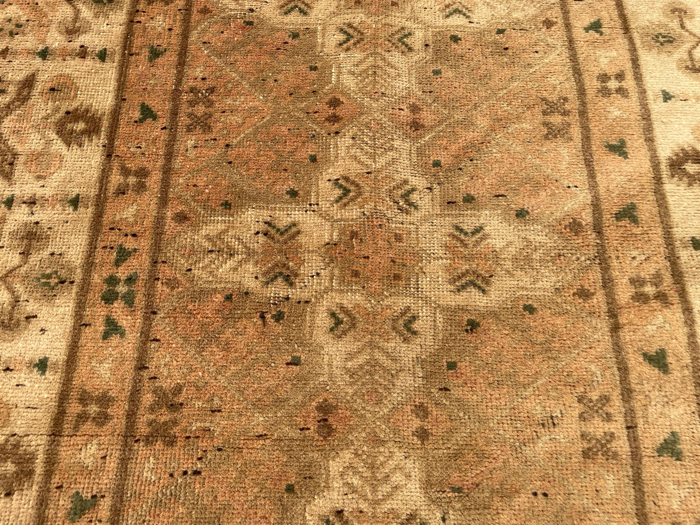3x10 ft Rustic Brown Antique Handwoven Tribal Wool Hallway Runner Rug - Entryway Home Decor