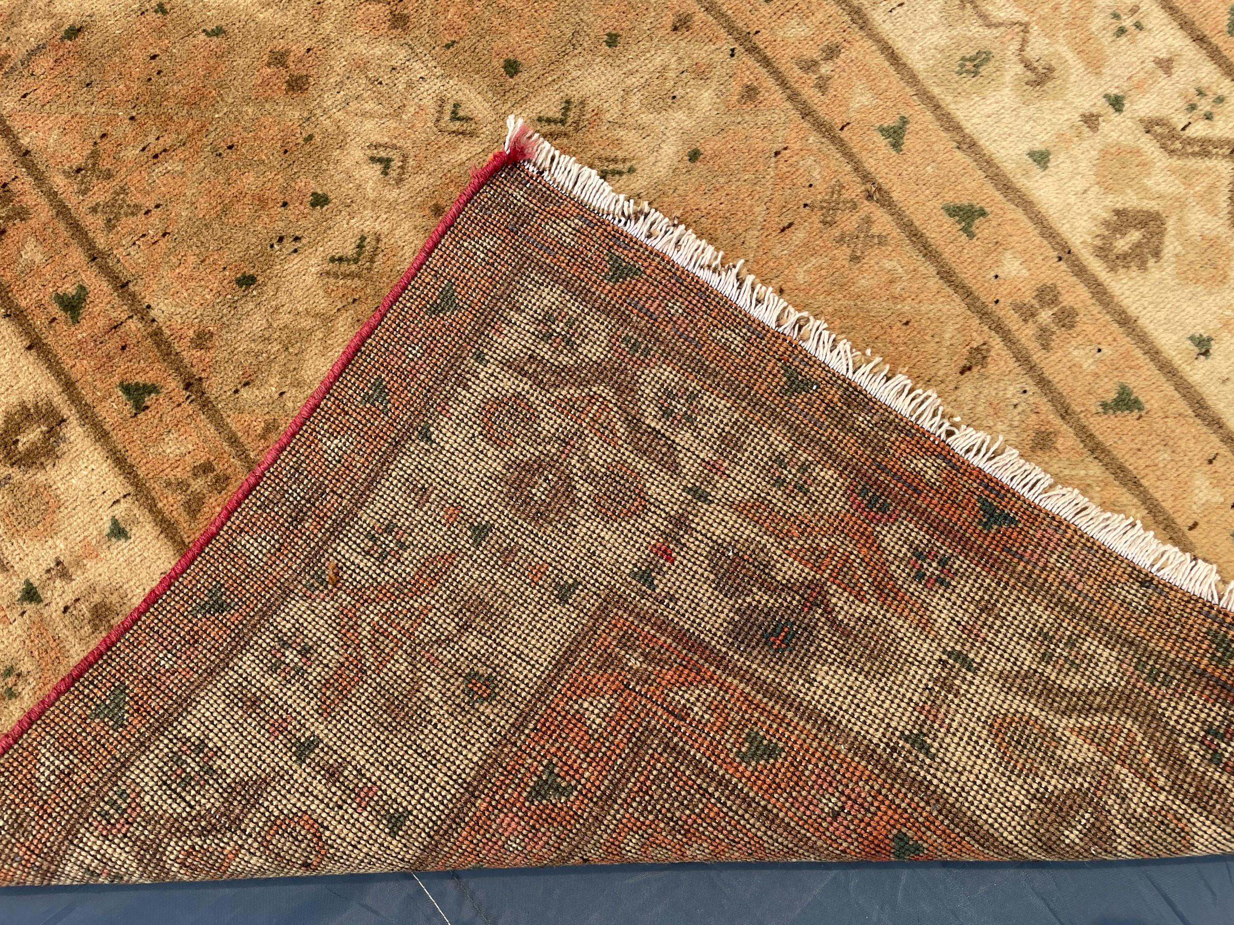 3x10 ft Rustic Brown Antique Handwoven Tribal Wool Hallway Runner Rug - Entryway Home Decor